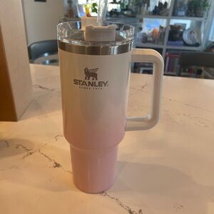 Stanley Pink and White Travel Mug 40 oz